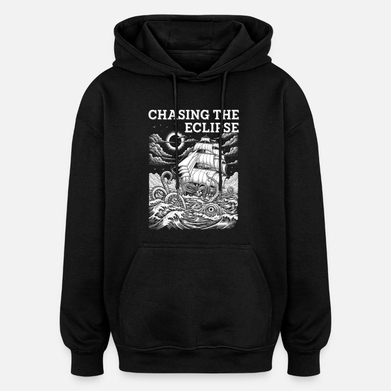Solar Eclipse Adventure - Oversized Unisex Hoodie - black