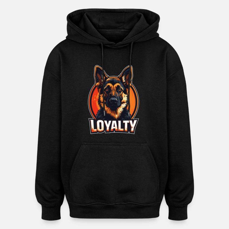 Loyauté – German Shepherd Design - Sweat à capuche oversize unisexe - noir