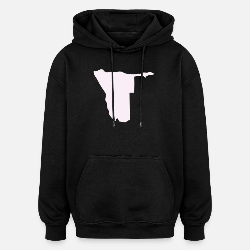 Nambia Silhouette - Sweat à capuche oversize unisexe - noir