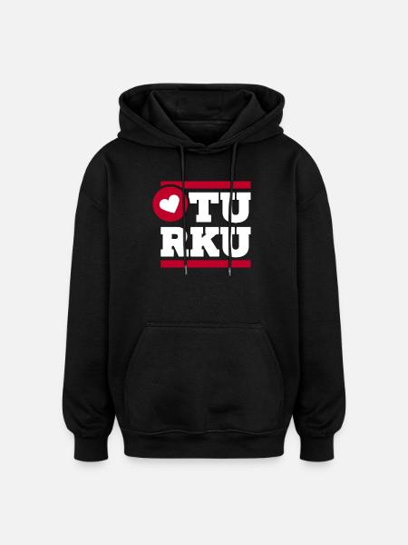 Ich liebe Turku City Pride - Oversized Unisex Hoodie - Schwarz