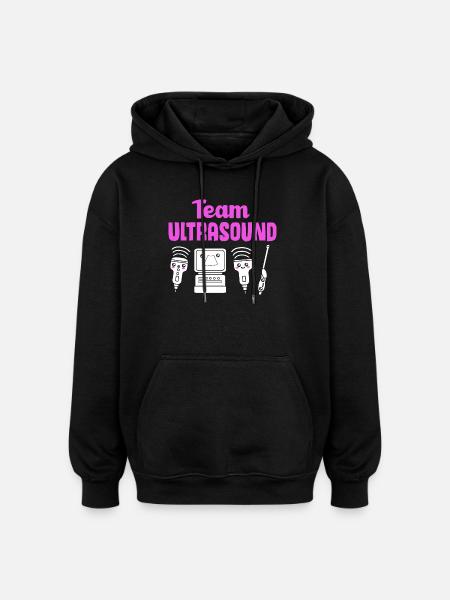 Ultrasonic Technician Ultrasonic Technician - Oversized Unisex Hoodie - black