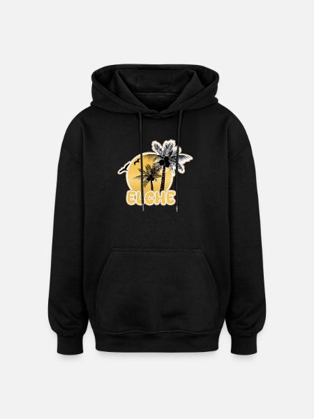 Strand Elche - Oversized Unisex Hoodie - Schwarz