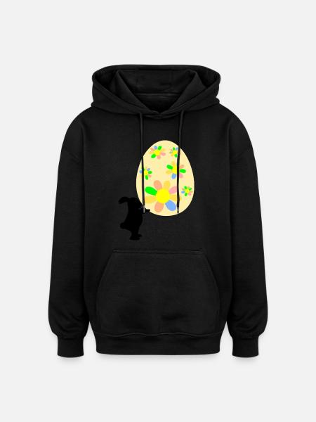 Osterhase Hase Ostergeschenke Ostereier - Oversized Unisex Hoodie - Schwarz
