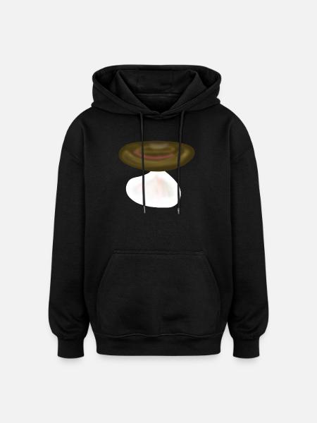 Mushroom Mushrooms Nature - Oversized Unisex Hoodie - black