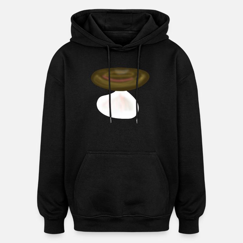 Mushroom Mushrooms Nature - Oversized Unisex Hoodie - black