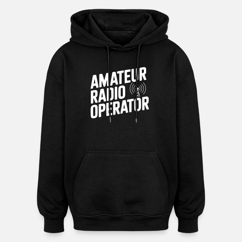 Amateurfunker - Oversized Unisex Hoodie - Schwarz