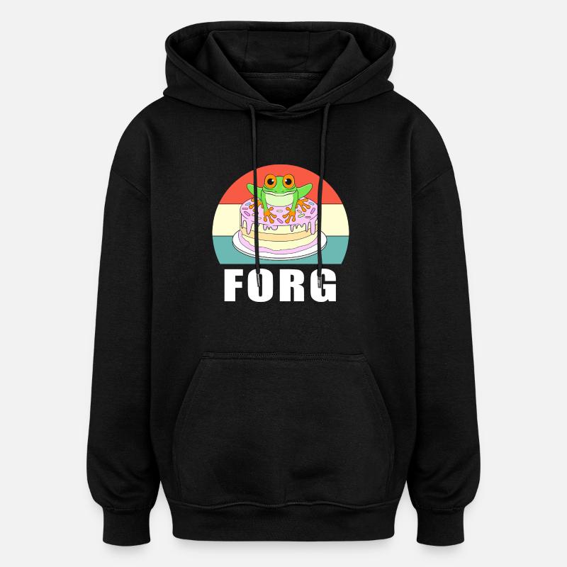 Frog Tree Frog - Oversized Unisex Hoodie - black