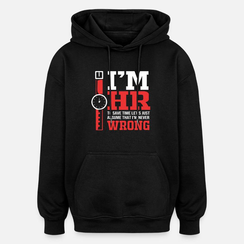 Responsable RH - Sweat à capuche oversize unisexe - noir