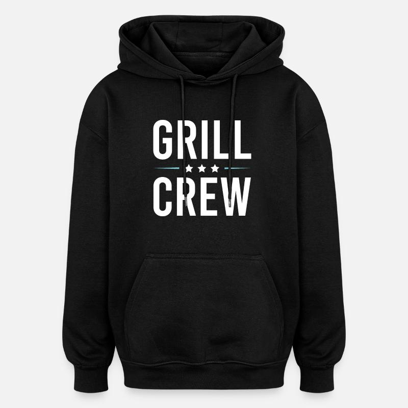 Équipe de grillades - Sweat à capuche oversize unisexe - noir