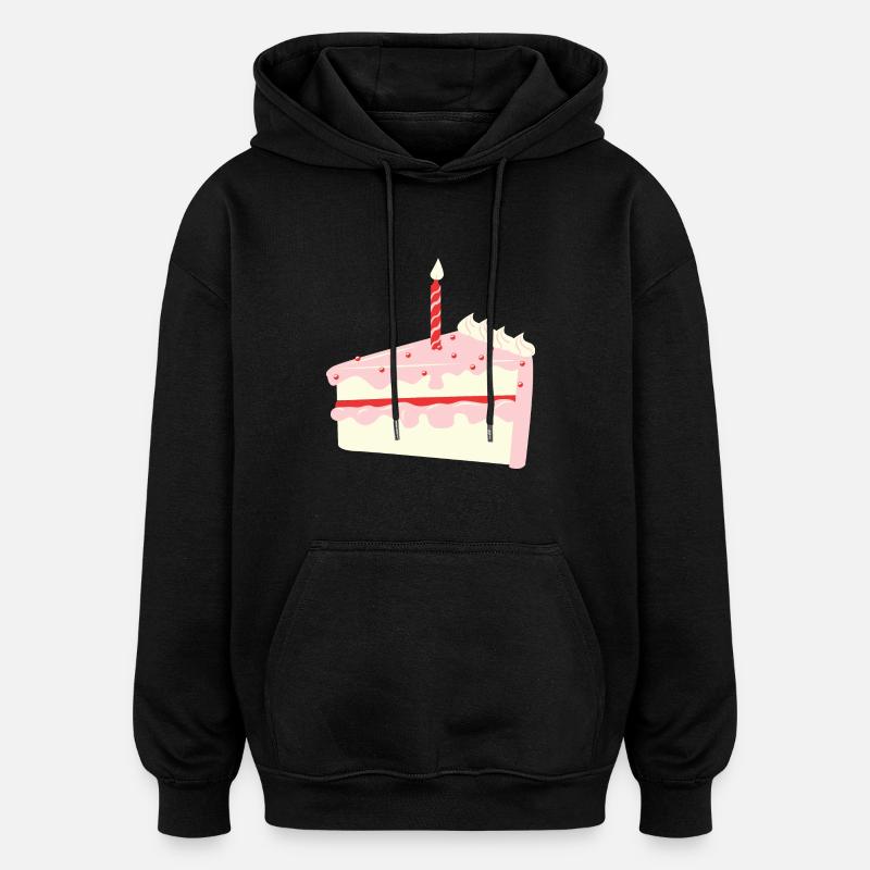 Birthday Cake - Sweat à capuche oversize unisexe - noir