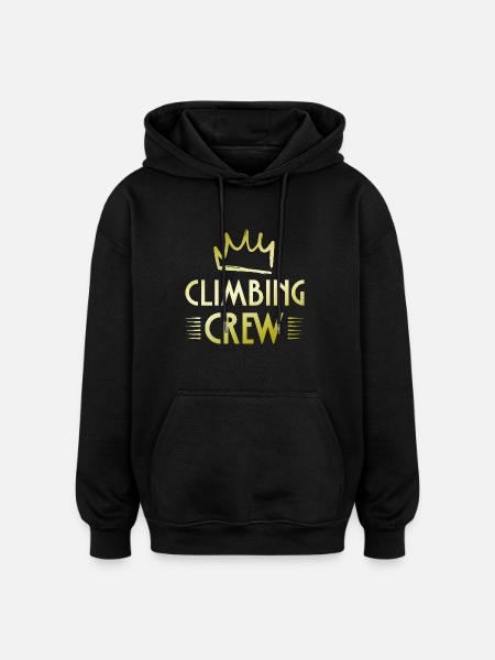 Climbing Crew - Oversized Unisex Hoodie - Schwarz
