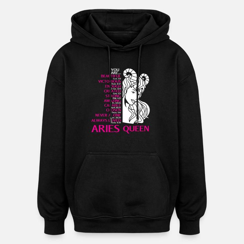 Sternzeichen Widder - Oversized Unisex Hoodie - Schwarz