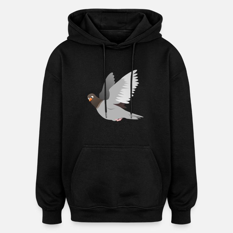 Taube - Oversized Unisex Hoodie - Schwarz