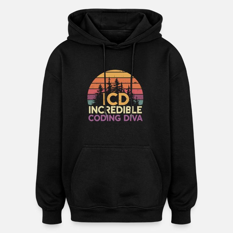 Creative minds in medical code - Oversized Unisex Hoodie - black