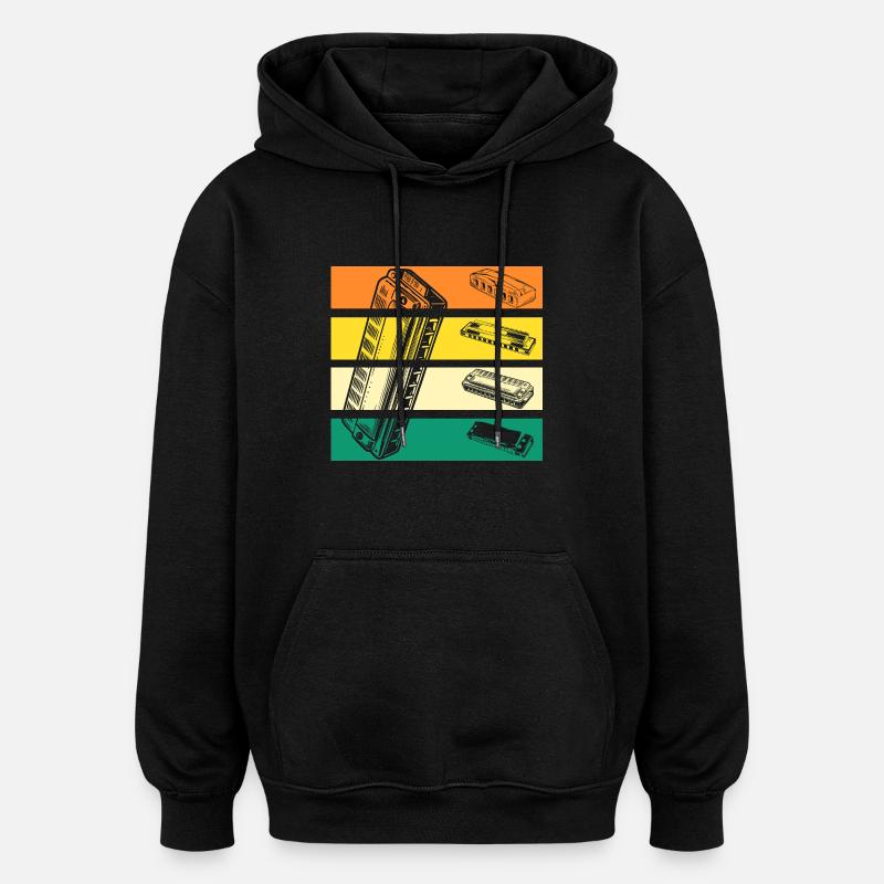 Harmonika Mundharmonika - Oversized Unisex Hoodie - Schwarz
