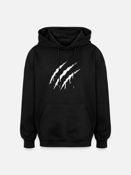 claw - Oversized Unisex Hoodie - black