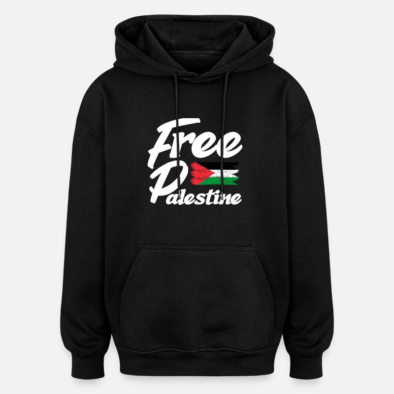 Drapeau de la Palestine - Sweat à capuche oversize unisexe - noir
