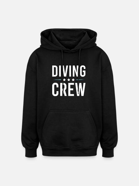 Diving Crew - Oversized Unisex Hoodie - black