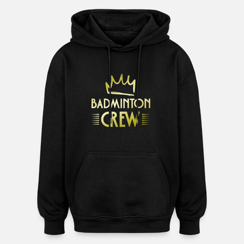 Badminton Crew - Oversized Unisex Hoodie - black