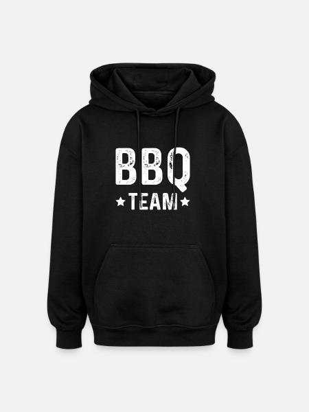 Bbq Team - Oversized Unisex Hoodie - Schwarz