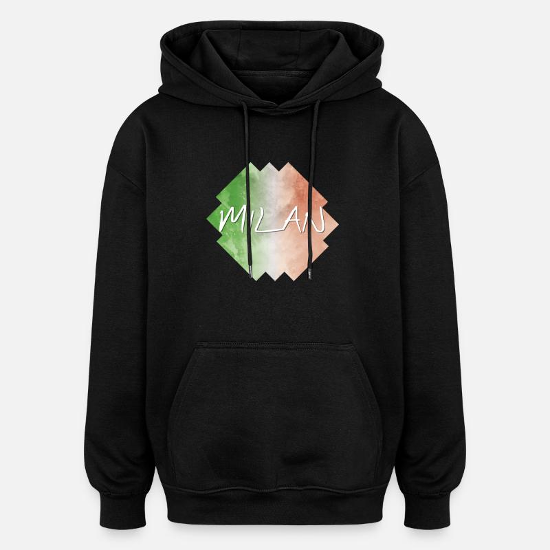 Milan - Milan - Sweat à capuche oversize unisexe - noir