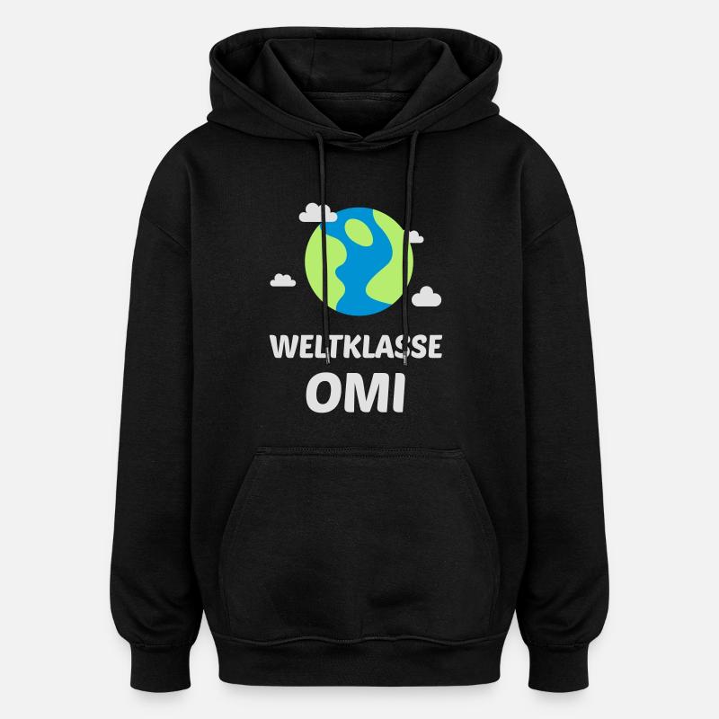 Omi - Oversized Unisex Hoodie - Schwarz