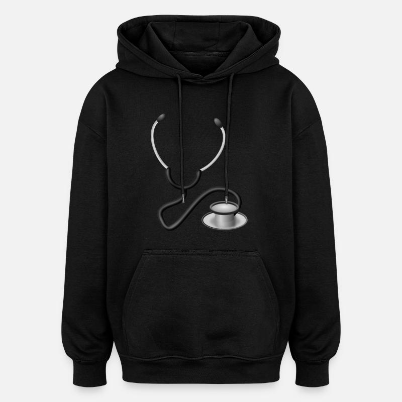 doc71 - Sweat à capuche oversize unisexe - noir