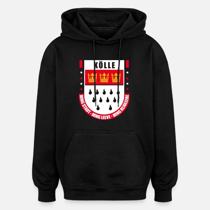 Kölle | Köln - Oversized Unisex Hoodie - Schwarz