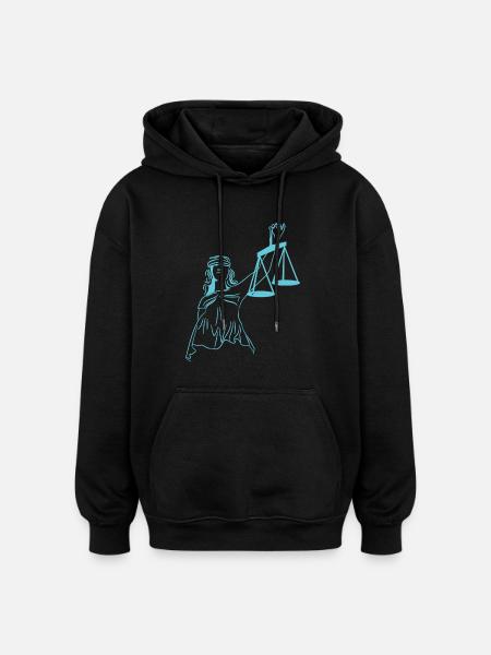 Justitia - Oversized Unisex Hoodie - black