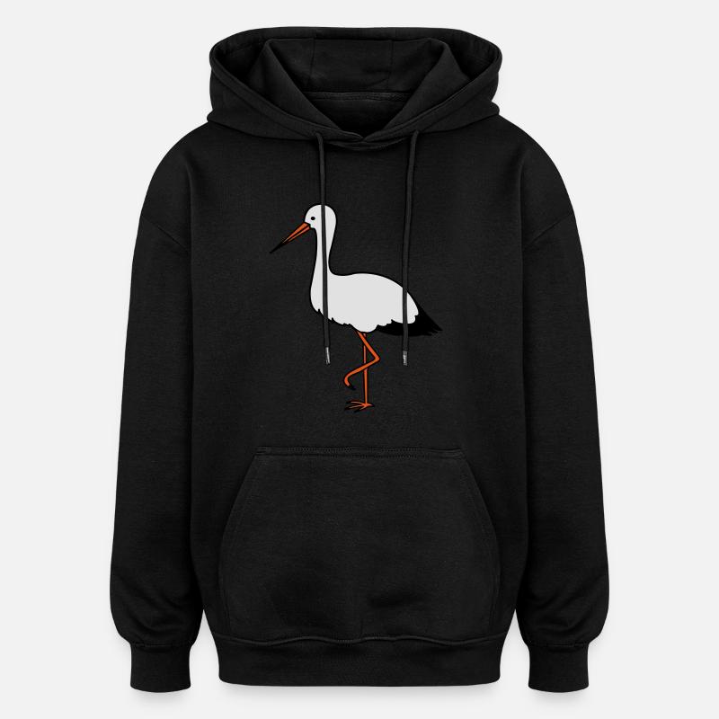 storch - Oversized Unisex Hoodie - Schwarz