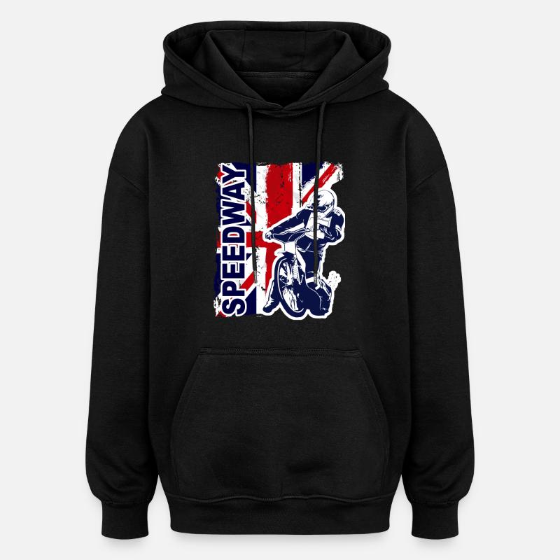 Speedway Racing - Sweat à capuche oversize unisexe - noir