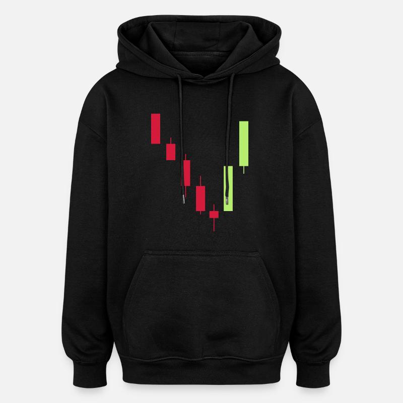 commerce - Sweat à capuche oversize unisexe - noir