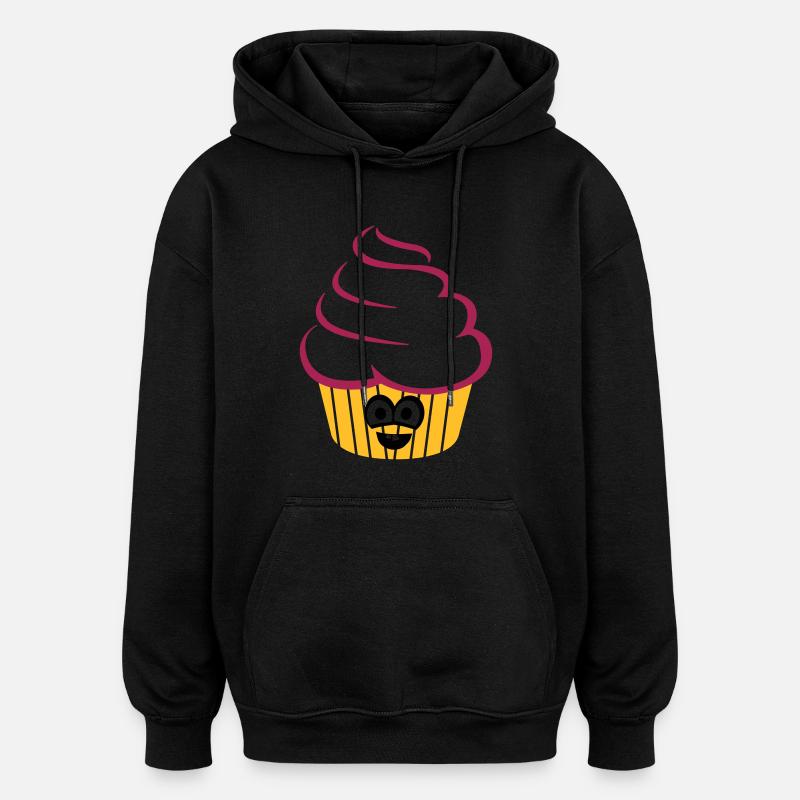 cupcake_funny - Sweat à capuche oversize unisexe - noir