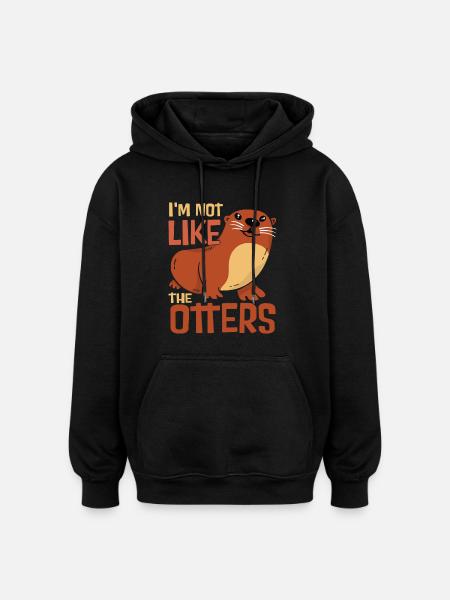 Odder Jeg er ikke som oddere - Oversize unisex hoodie - sort