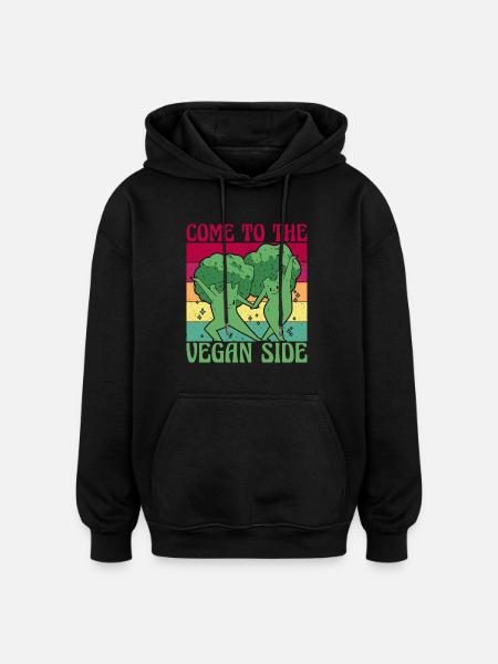 Come to the Vegan Side - Oversized Unisex Hoodie - black