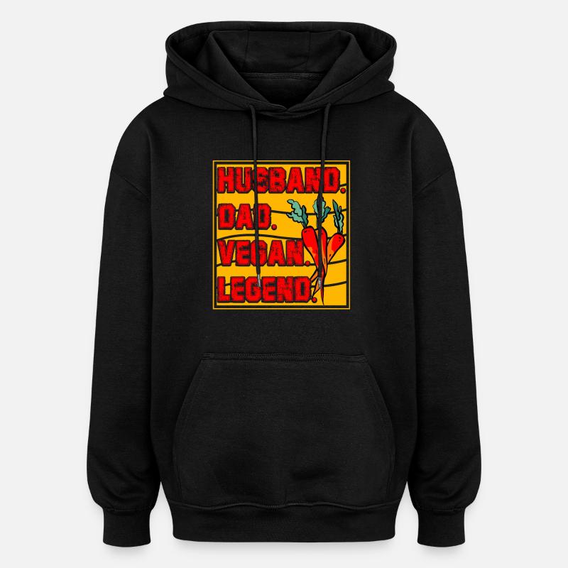 Mari papa Vegan Legend - Sweat à capuche oversize unisexe - noir