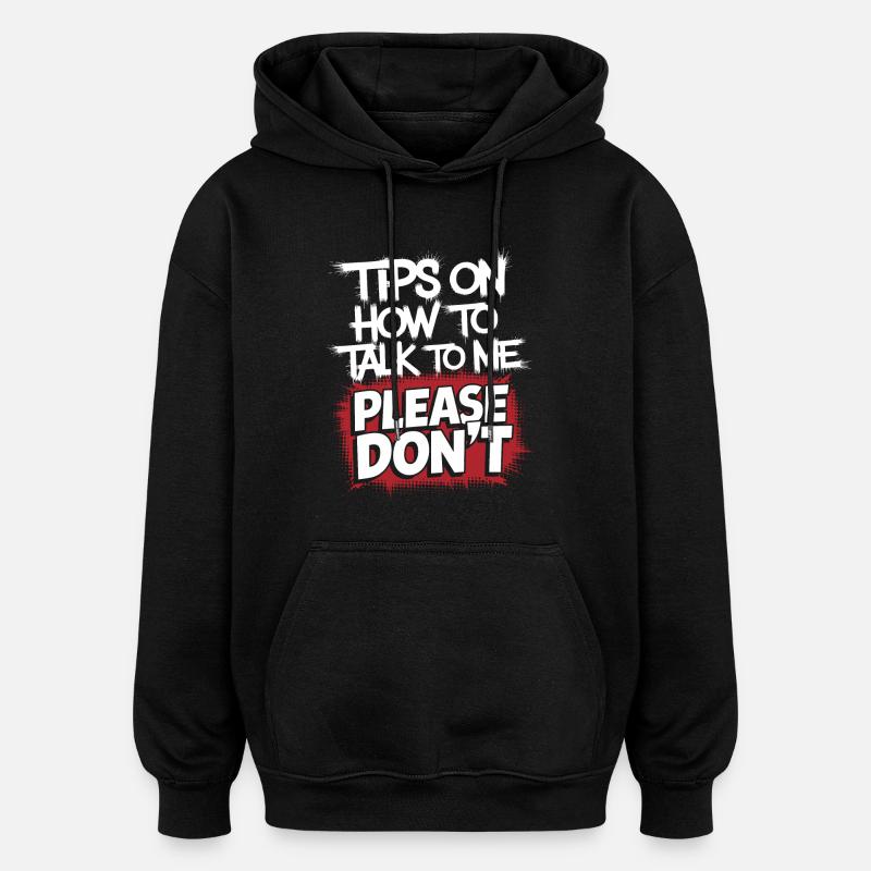 Schweigsam und introvertiert - Oversized Unisex Hoodie - Schwarz