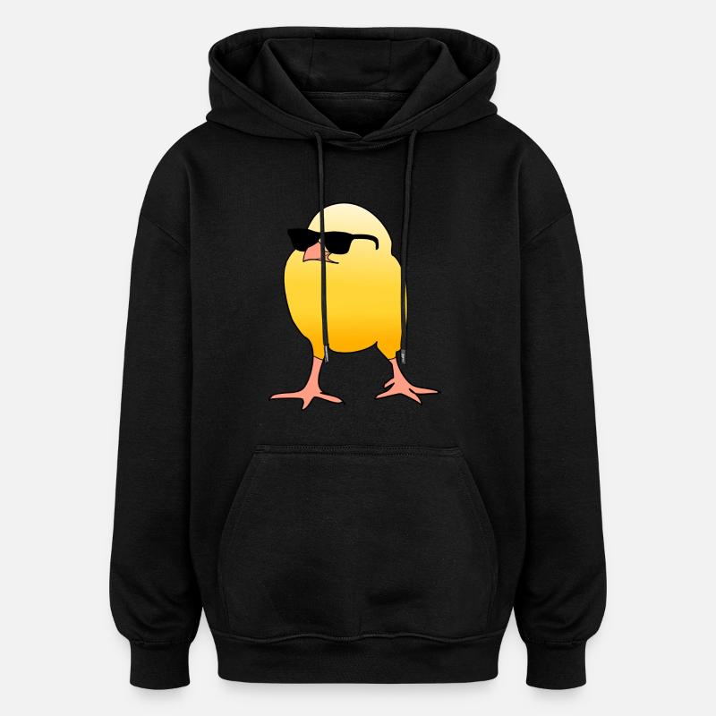 Poussin cool - Sweat à capuche oversize unisexe - noir