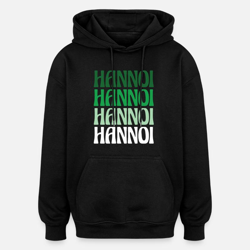 Hannoi Hanover Dialect Gift - Oversized Unisex Hoodie - black