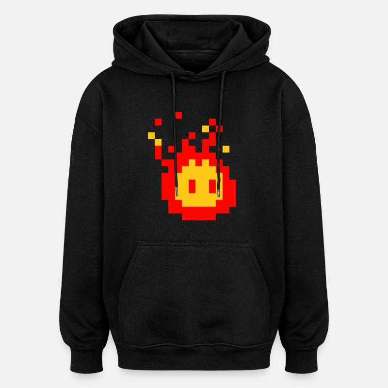 Fireball - Sweat à capuche oversize unisexe - noir