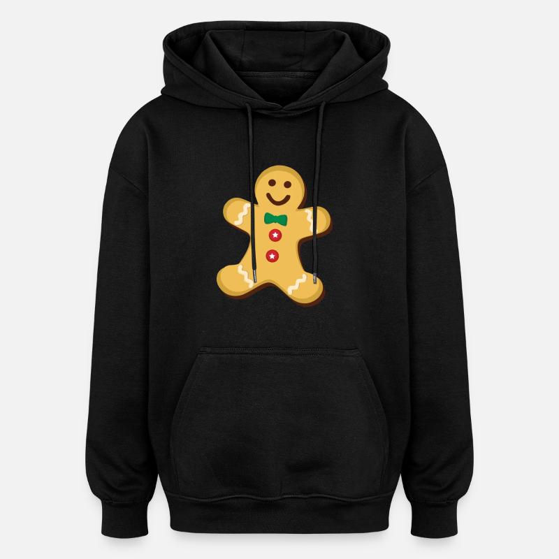 lebkuchenmann - Oversized Unisex Hoodie - Schwarz