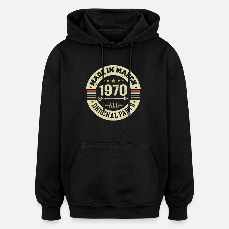 Legendary since March 1970 - Oversized Unisex Hoodie - black