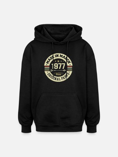 Legendary since March 1977 - Oversized Unisex Hoodie - black