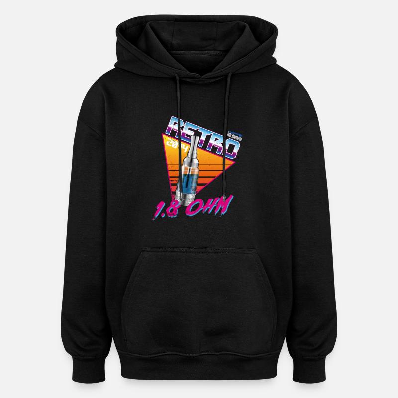 retro 1,8ohm - Oversized Unisex Hoodie - Schwarz