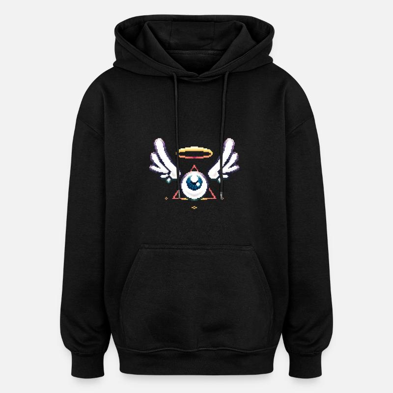 Augapfel - Oversized Unisex Hoodie - Schwarz