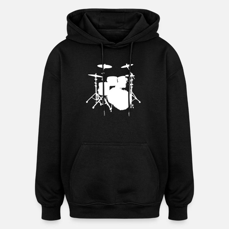 Batteries - Sweat à capuche oversize unisexe - noir