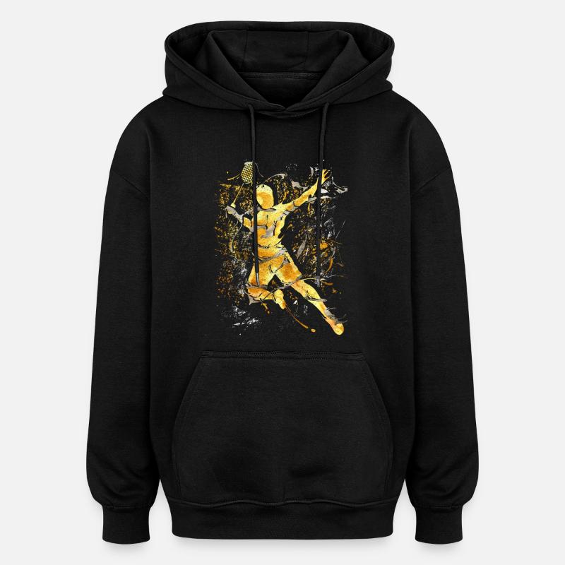 Badminton - Smash - Badminton - Sweat à capuche oversize unisexe - noir