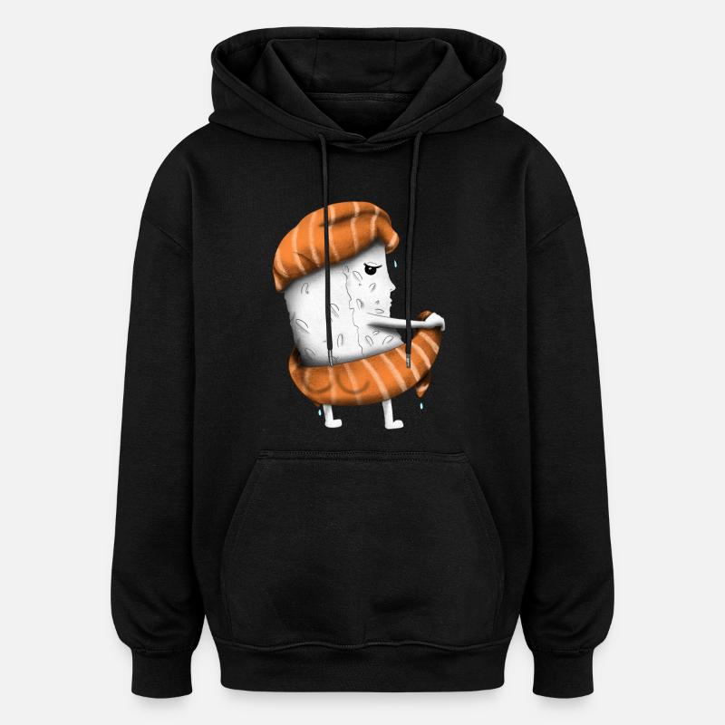 Serviette à sushi - Sweat à capuche oversize unisexe - noir