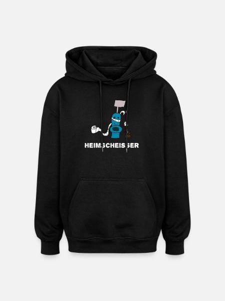 Heimscheisser WC Klo - Oversized Unisex Hoodie - Schwarz