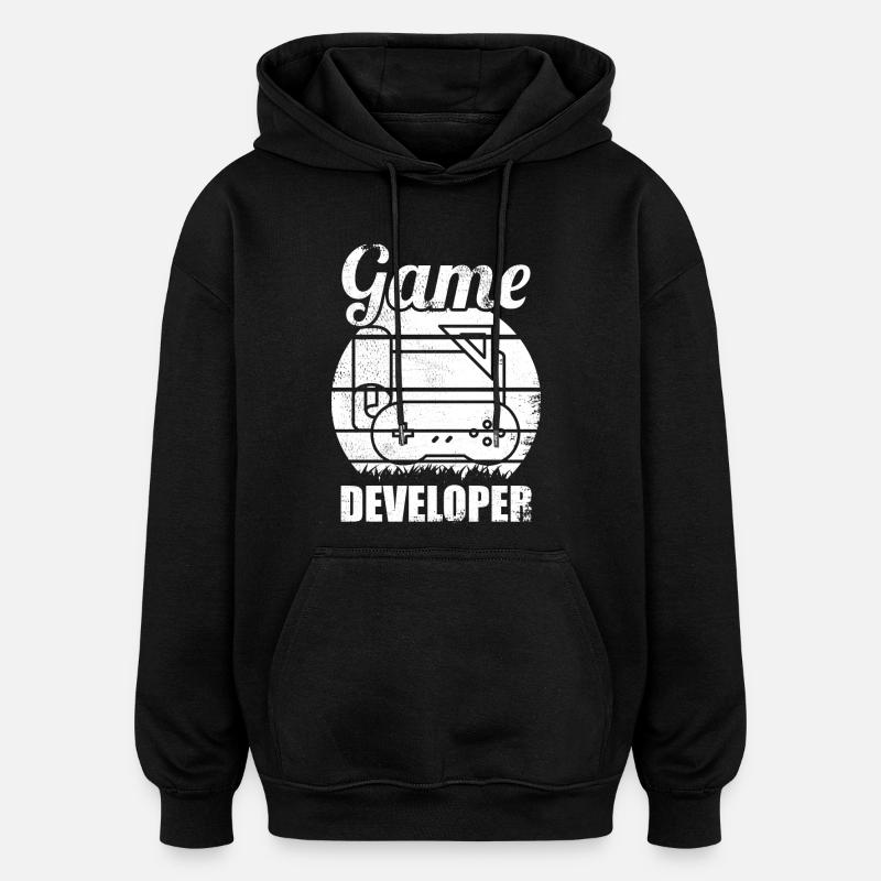 Développeur de jeux - Sweat à capuche oversize unisexe - noir